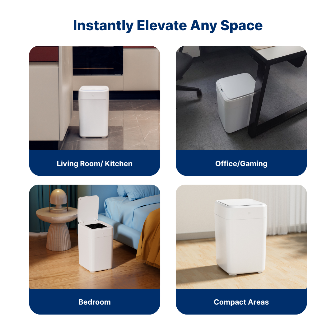 Royal Bin™ Signature 17L – Touchless, Self-Sealing Smart Trash Can