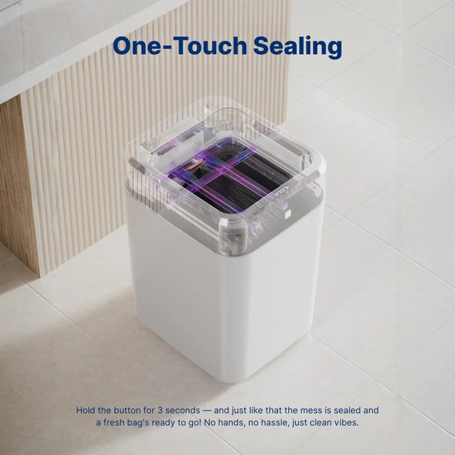 Royal Bin™ Signature 17L – Touchless, Self-Sealing Smart Trash Can