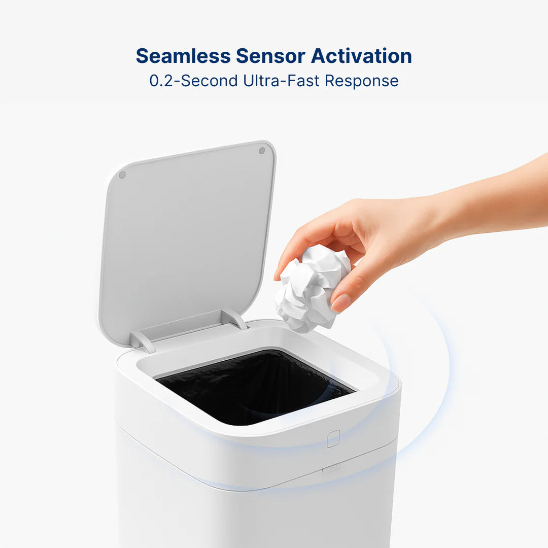 Royal Bin™ Signature 17L – Touchless, Self-Sealing Smart Trash Can