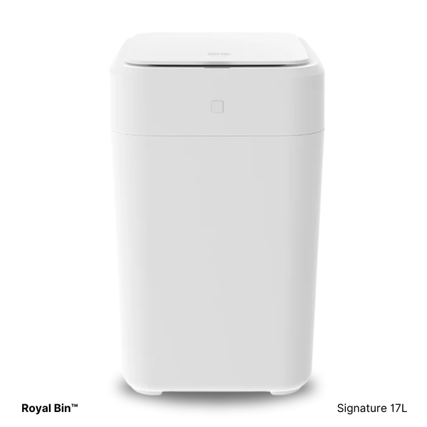 Royal Bin™ Signature 17L – Touchless, Self-Sealing Smart Trash Can