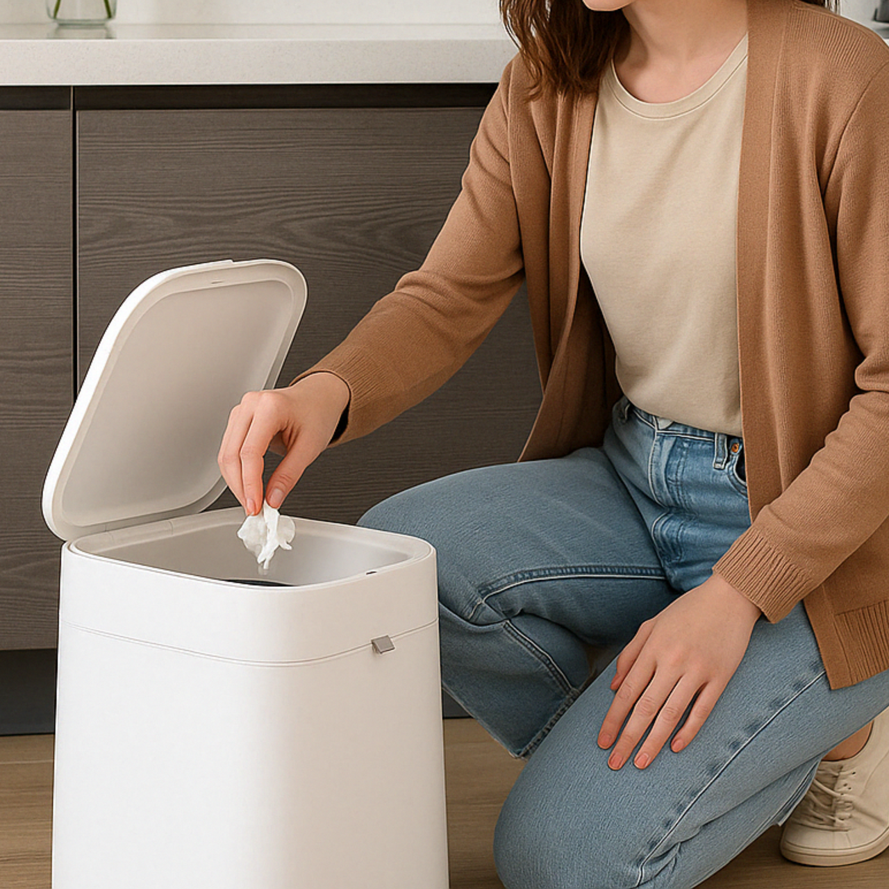 Royal Bin™ Lite 13L – Smart Touchless Self-Sealing Trash Can