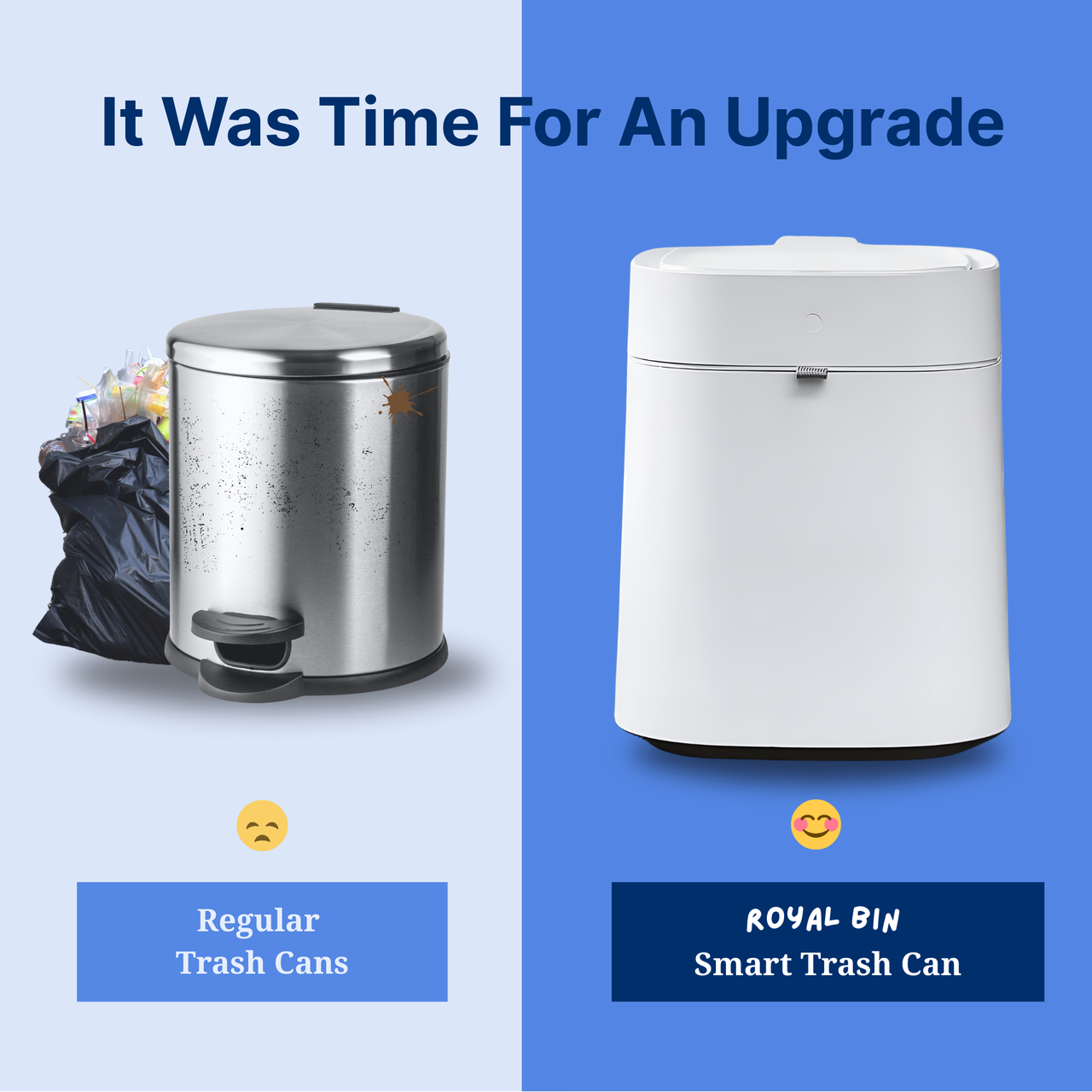 Royal Bin™ Lite 13L – Smart Touchless Self-Sealing Trash Can