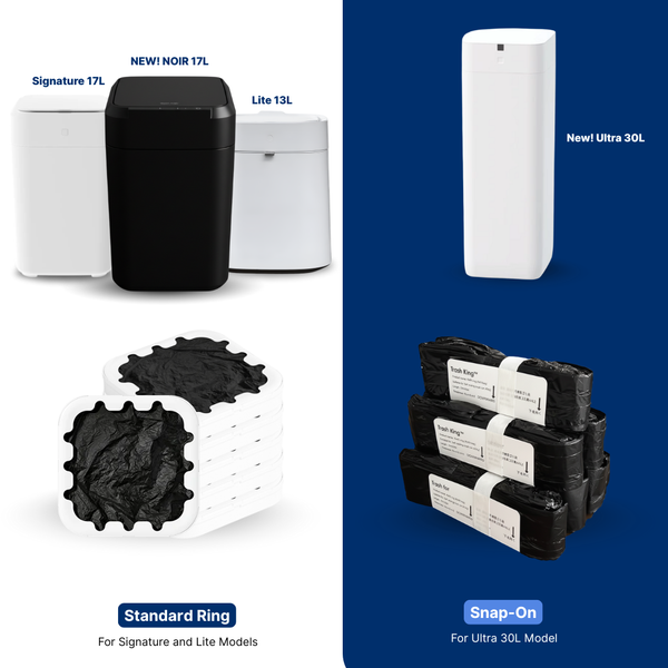 Trash King SmartRing™ Bags – Self-Sealing Trash Bag Pack