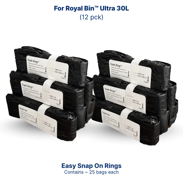 Trash King SmartRing™ Bags – Self-Sealing Trash Bag Pack
