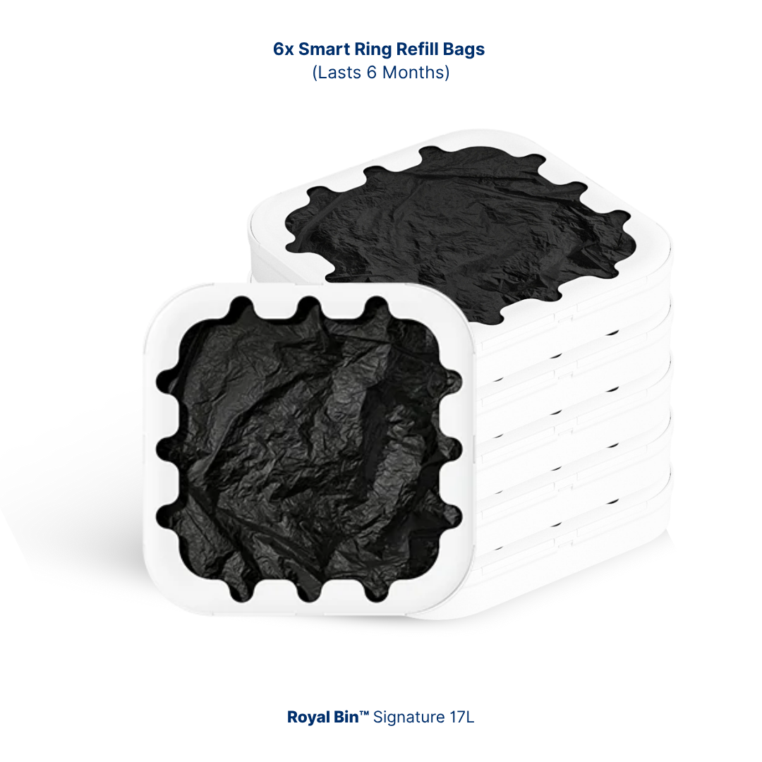 Trash King SmartRing™ Bags – Self-Sealing Trash Bag Pack