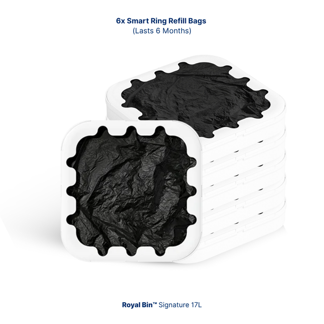 Trash King SmartRing™ Bags – Self-Sealing Trash Bag Pack
