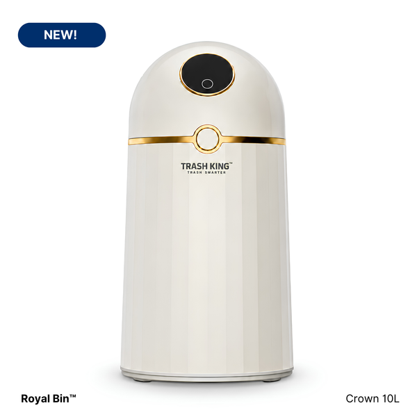 Royal Bin® Crown 10L – Smart Touchless Self-Sealing Trash Can