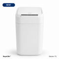 Royal Bin® 17L - Touchscreen, Self-Sealing Smart Trash Can, White: Glacier 17L / Single: Includes 1-Month Supply of Bags