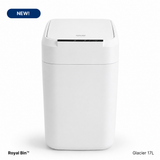 Royal Bin® 17L - Touchscreen, Self-Sealing Smart Trash Can, White: Glacier 17L / Single: Includes 1-Month Supply of Bags