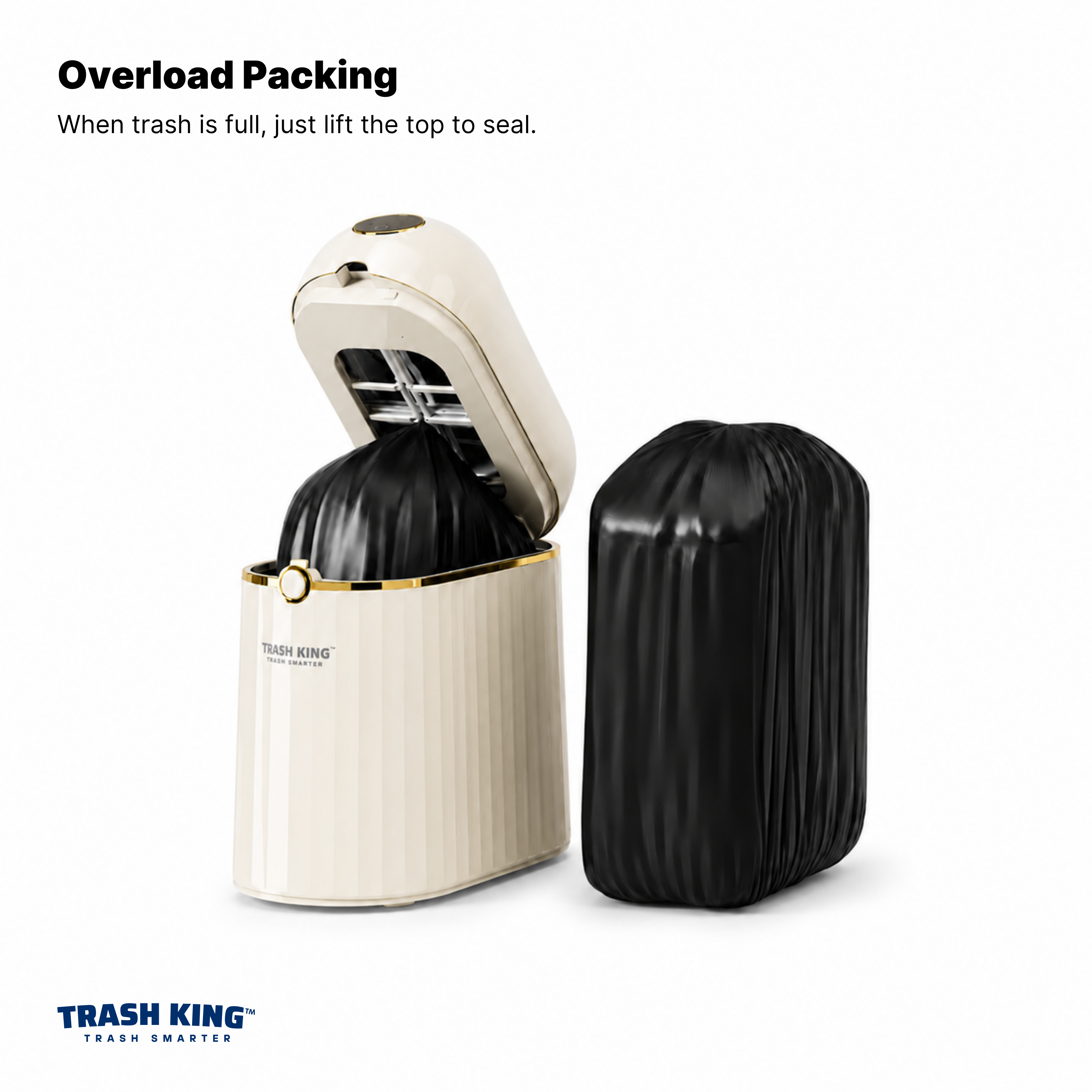 Royal Bin™ Crown 10L – Smart Touchless Self-Sealing Trash Can