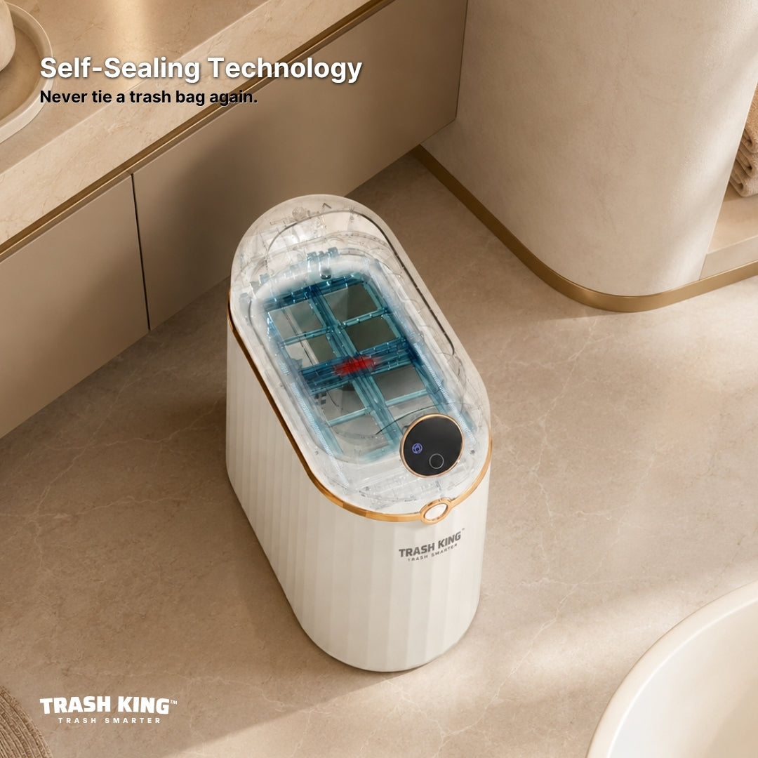 Royal Bin® Crown 10L – Smart Touchless Self-Sealing Trash Can