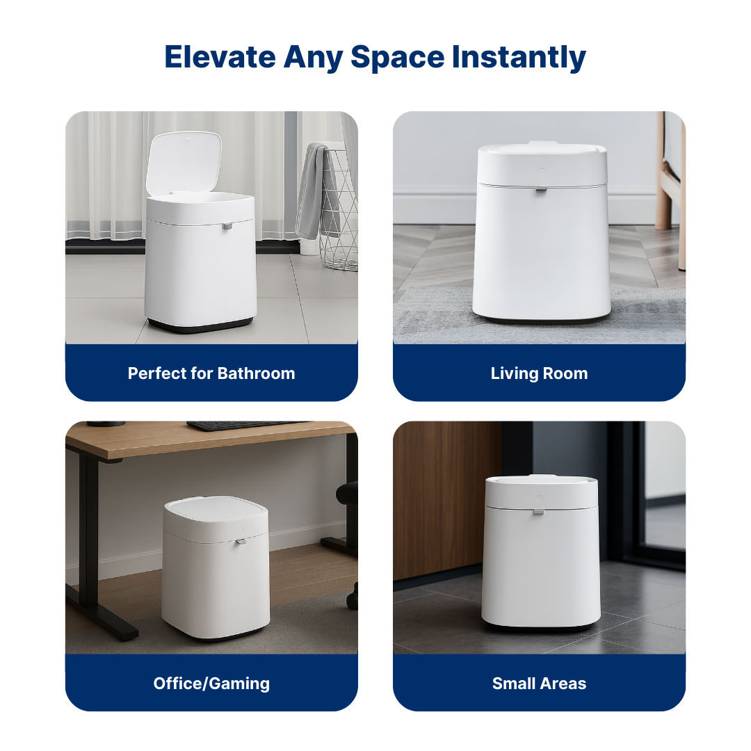 Royal Bin™ Lite 13L – Smart Touchless Self-Sealing Trash Can