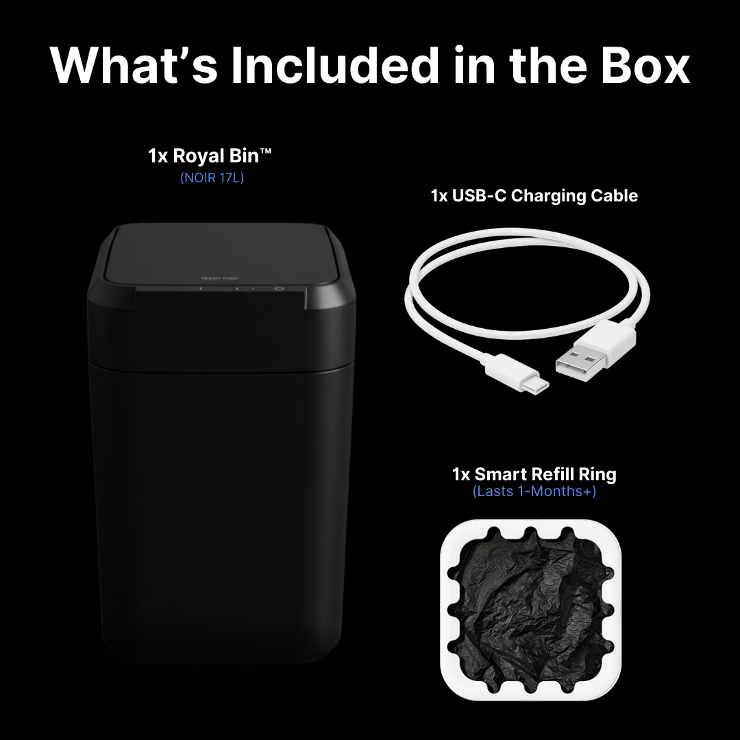 Royal Bin® 17L - Touchscreen, Self-Sealing Smart Trash Can