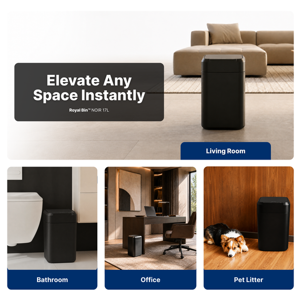 Royal Bin® 17L - Touchscreen, Self-Sealing Smart Trash Can