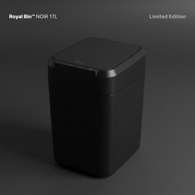 Royal Bin™ Signature 17L – Touchless, Self-Sealing Smart Trash Can